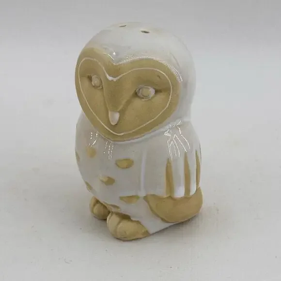 Set of 2 Mismatch Ceramic Owl Salt And Pepper Shakers With Stoppers 3" - Picture 4 of 7